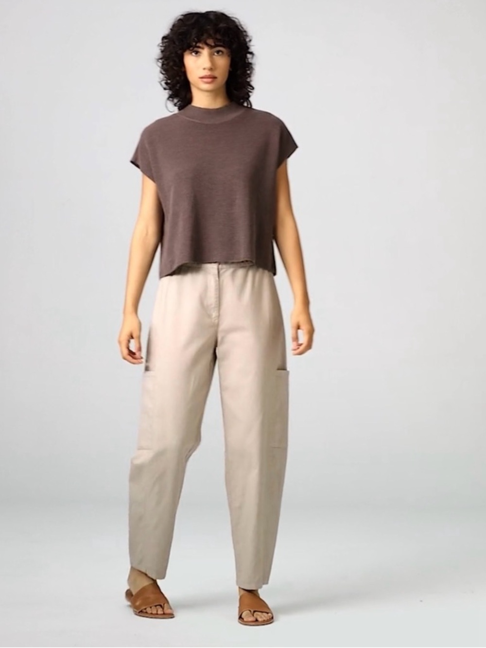 Eileen fisher Cotton Hemp Stretch Lantern Pant - Picture 2 of 8
